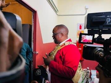 Johannesburg MMC for Public Safety Dr Mgcini Tshwaku is leading a multi-agency raid at the Zambezi Building in the CBD following the fatal shooting of DJ Warras earlier this week.