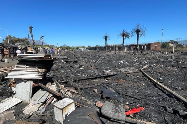 “We Have Lost Everything”: Devastating Fire Razes Wingfield Refugee Camp, Deepening Crisis for Hundreds in Cape Town