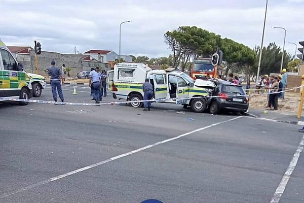 10 Hospitalised After SAPS Prison Van Crashes Into Toyota in Mitchells Plain