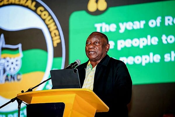 Renewal or Decline: Ramaphosa Lays Down Challenge to the ANC;ANC President Says Renewal Is Key to Winning Back South Africans