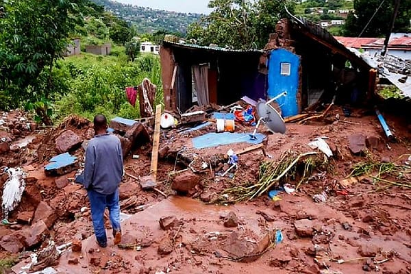 KZN Floods Displace 20 Families as Emergency Shelter Set Up at School