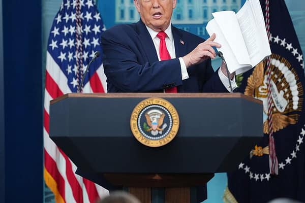 “’God Is Very Proud,’ Trump Says in 105-Minute White House Briefing Packed With Boasts and Rants”