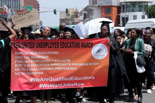 700 Teachers March on KZN Education Offices Demanding Jobs